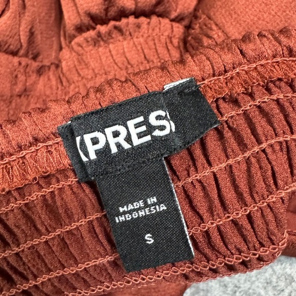 Express Womens Size S Sleeveless Peplum Tank Top Brown Sweetheart Neck NWOT - Picture 4 of 6